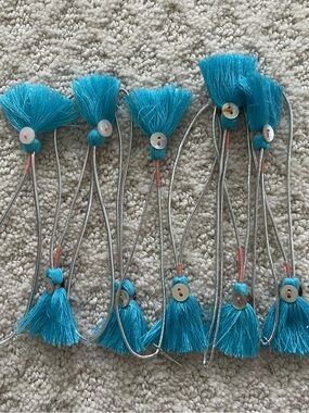 Johnny Was Turquoise Tassels- set of 10